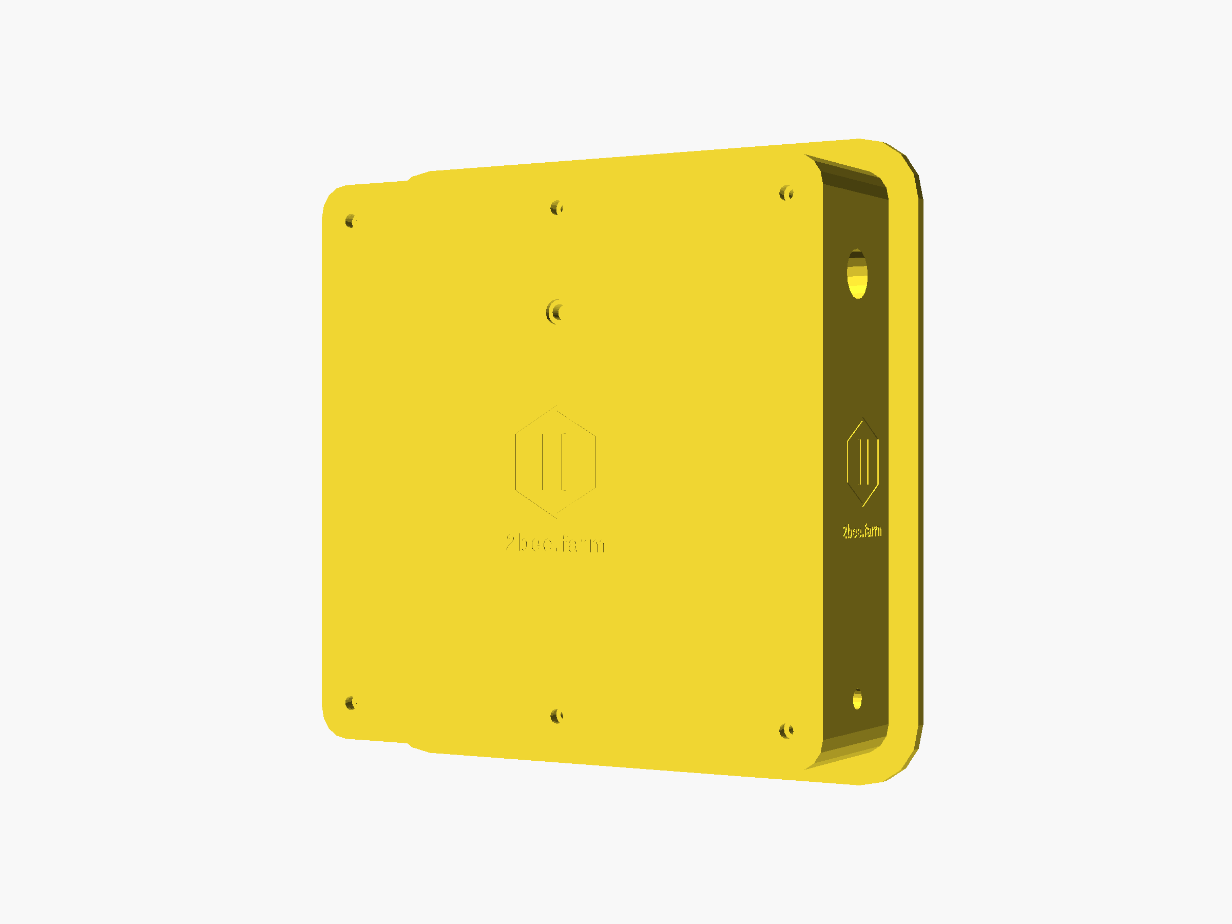 2bee.farm HaaS IoT unit — sealed enclosure 3/4 view